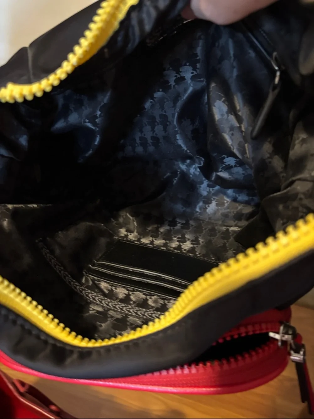 Karl Lagerfeld Black Belt Bag with Yellow, Red, Green & Blue Accents - Picture 6 of 8
